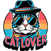 Design rétro Cat Lover