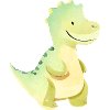 Süßes DinoDesign grün Kinder
