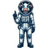 Astronaut Cow Space Cosmonaut Universe