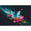Butterfly flowered from universes