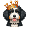 Bernedoodle Hund Krone