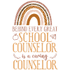 School Counselor Rainbow Behind