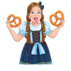 MÄDCHEN DIRNDL BREZEL