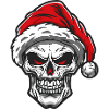 Weihnachtsmann Totenkopf Xmas
