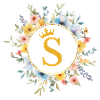 S Monogram, Flower Circle, Personalizable