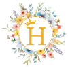 H Monogram, Flower Circle, Personalizable