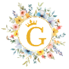 G Monogram, Flower Circle, Personalizable