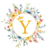 Y Monogram, Flower Circle, Personalizable