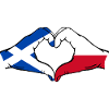 Scotland Poland Hands Heart Shape