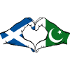 Scotland Pakistan Hands Heart Shape