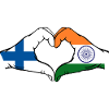 Finland India hands heart shape