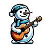 Snowman Playing Guitar