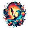 Windsurfer Tropical Sunset tro
