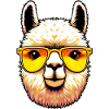 Alpaca with Sunglasses