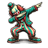 Scary Dabbing Design Dabbing Clown