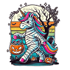 Funny Unicorn Mummy Lying Candy