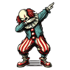 Dabbing Clown Creepy Dabbing Design