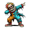Dabbing Clown Creepy Dabbing Design