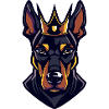 Couronne de chien Doberman