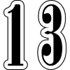13 Number symbol