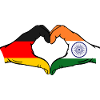 Germany India hands heart shape