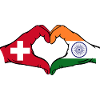 Switzerland India hands heart shape