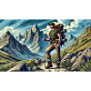 Hiking in the mountains l