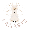 Lamaste! Süßes Yogi-Lama im Meditationssitz