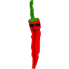 Cool pepperoni with sunglasses