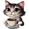 Coffee Love Cat Design