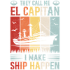 Retro Ship Boat Captain