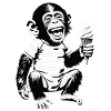 Playful Monkey with IceCream Design