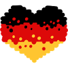 Deutschland Herz Flagge