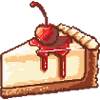 Cheesecake Pixel Icon Cake