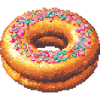 Icona del pixel della ciambella