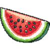 Icône pixel pastèque