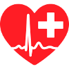 HEART ECG CROSS SYMBOL
