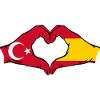 Turkey Spain Hands Heart Shape