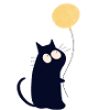 Cat with Balloon