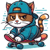 Chat forcé : patineur