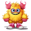 Monstre girly jaune