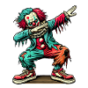 Dabbing Clown Creepy Dabbing Design