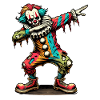 Dabbing Clown Creepy Dabbing Design
