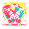 Boxhandschuhe Comic Look