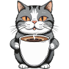 Coffee Love Cat Design
