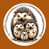 Mignon hérisson famille