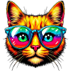 Puss with sunglasses