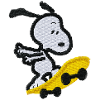 Peanuts Snoopy On Skateboard Broderi Design