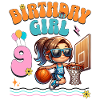 Basketball 9th Birthday Girl Basketballer