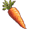 Icône pixel carotte